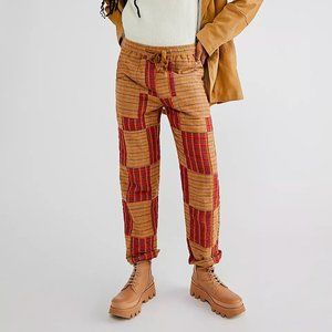 Patchwork Straight Leg Pants free people special edition